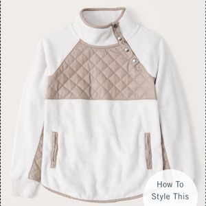 Abercrombie & Fitch Asymmetrical Snap-Up Fleece size Small SOLD OUT ONLINE